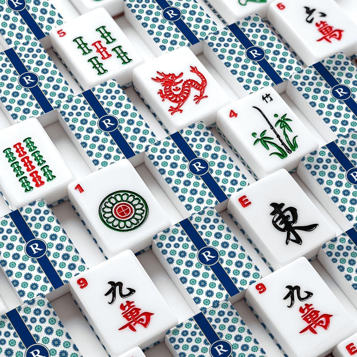 Personalized Mahjong Tile Set 166 Pieces, Custom Initial printed Mahjong Tiles, American Mahjong Set, Monogram Game Gift