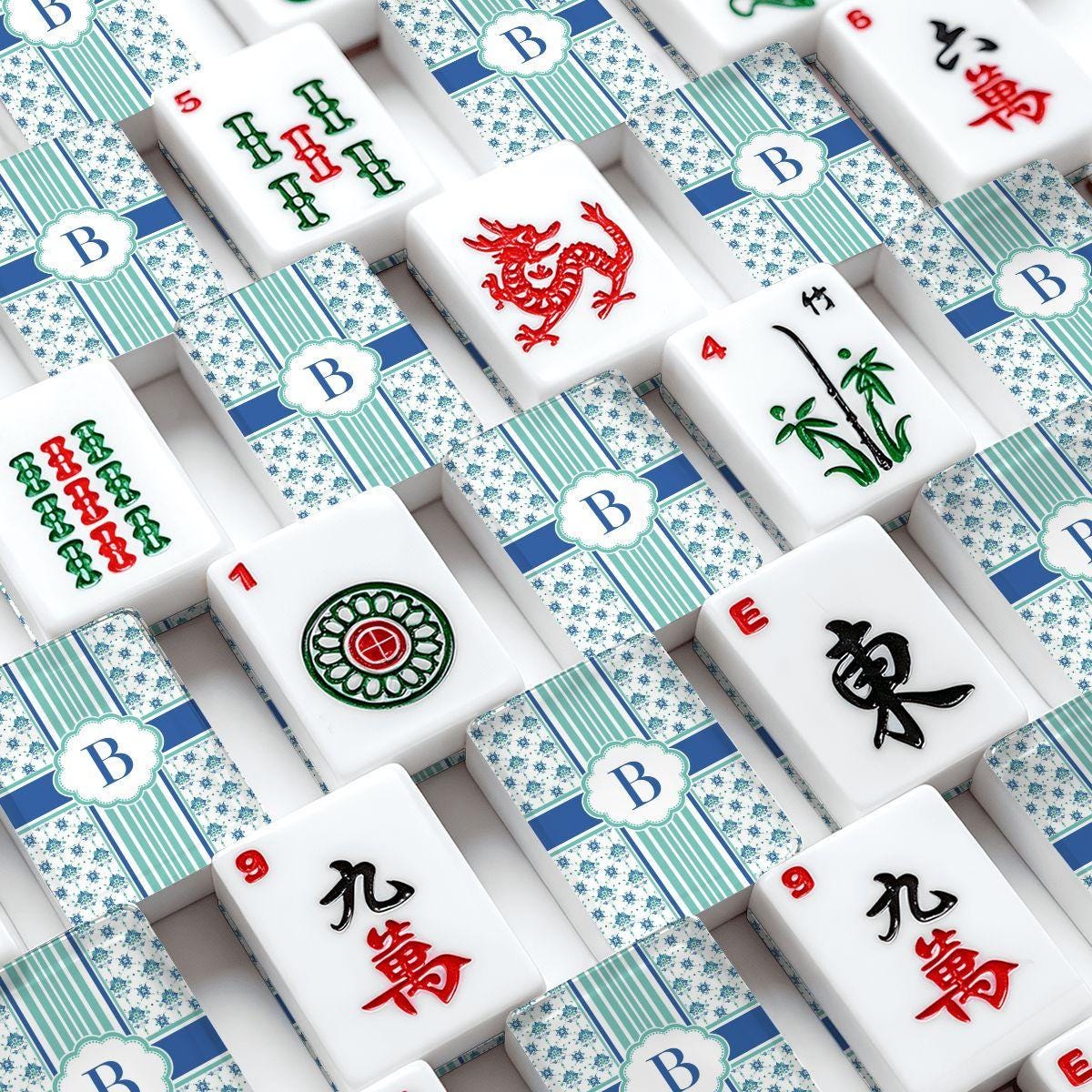 Personalized Mahjong Tile Set 166 Pieces, Custom Initial printed Mahjong Tiles, American Mahjong Set, Unique Monogram Game Gift